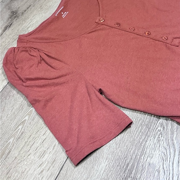 Anthropologie Puff Sleeve Henley Top - Picture 8 of 14